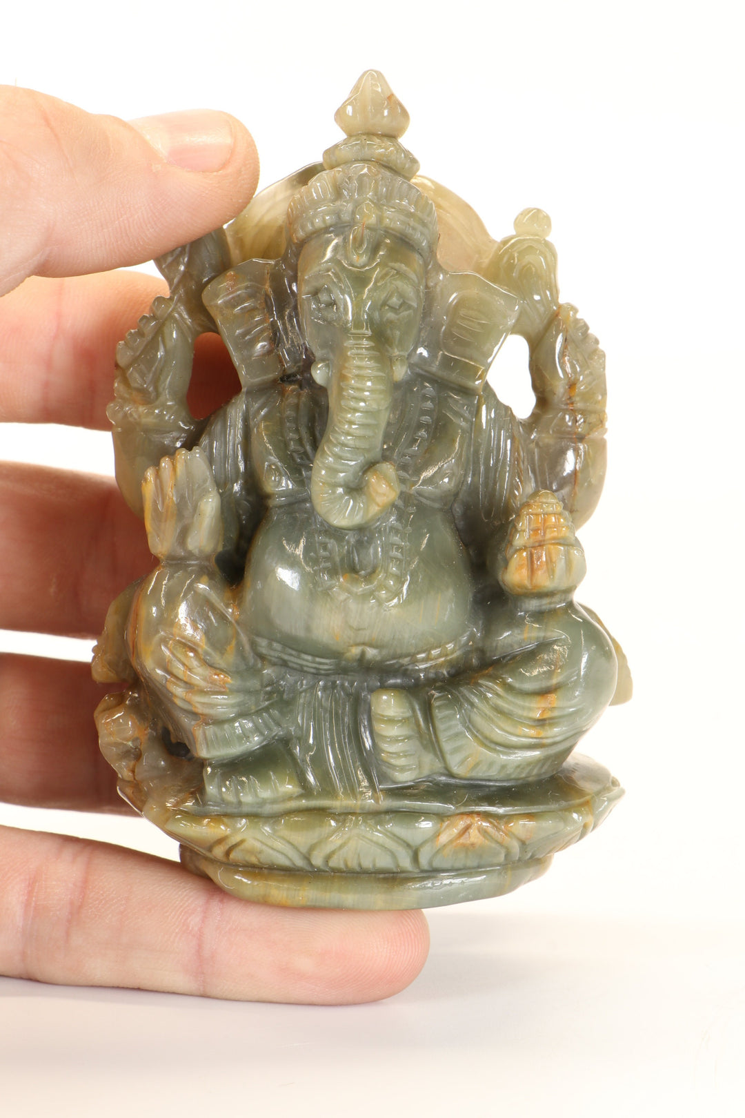 Chrysoberyl Ganesha Carving TD1278