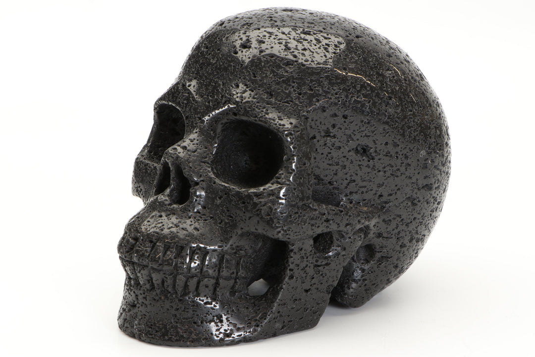 5" Scoria Skull Carving TU312