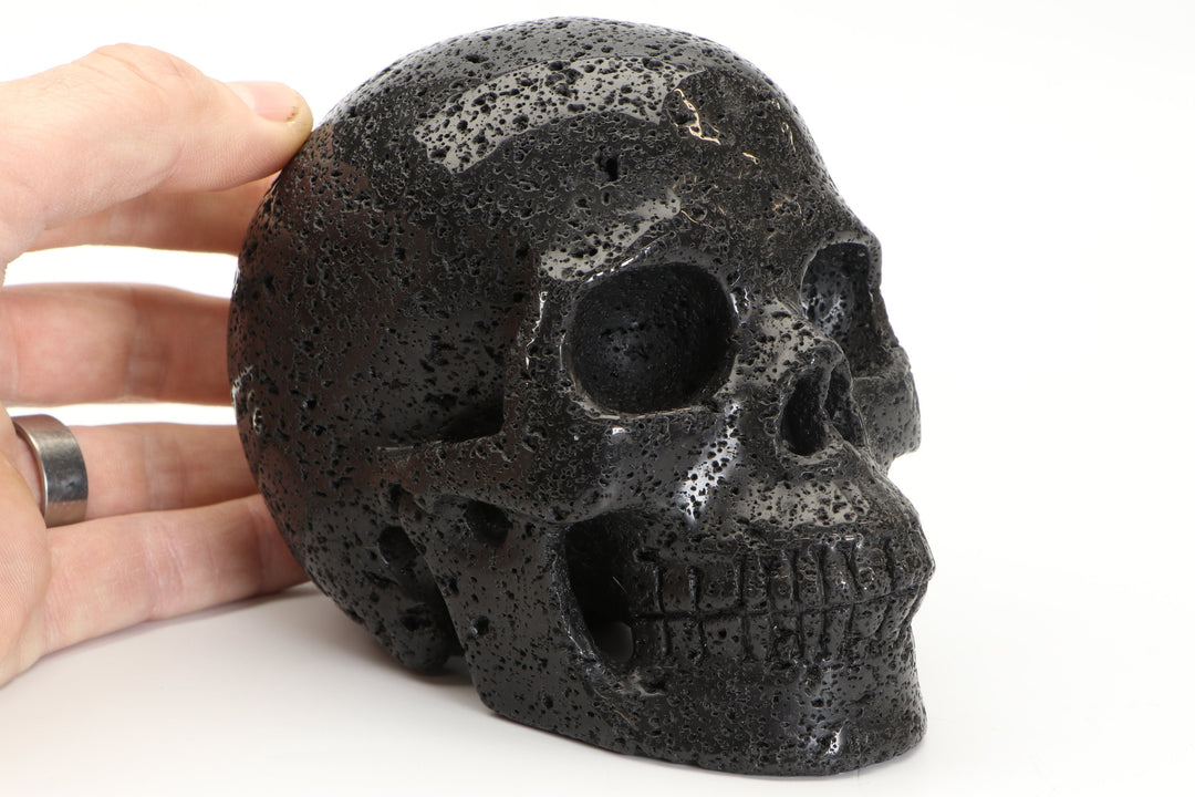 5" Scoria Skull Carving TU312