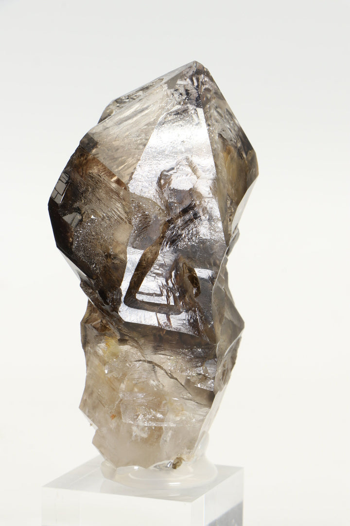 Tanzanian Skeletal Smoky Quartz with Two Moving Enhydros TD1599