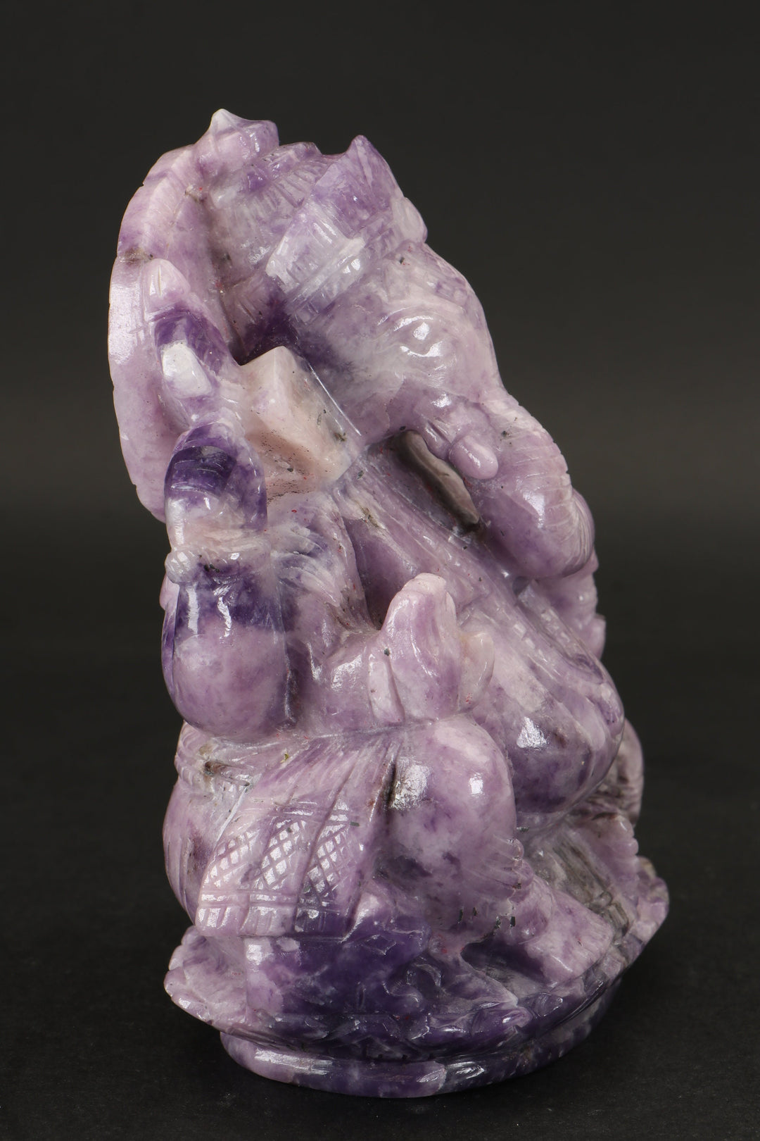 Lepidolite Ganesha Carving TD3455