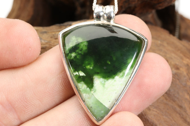 Chrome Chalcedony Sterling Silver Pendant DX4954