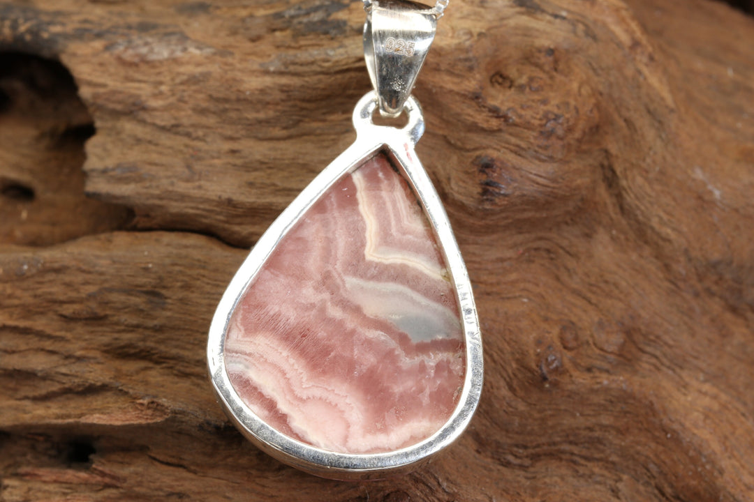 Rhodochrosite Sterling Silver Pendant DX4961