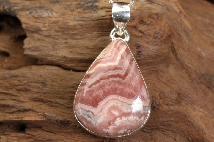 Rhodochrosite Sterling Silver Pendant DX4961