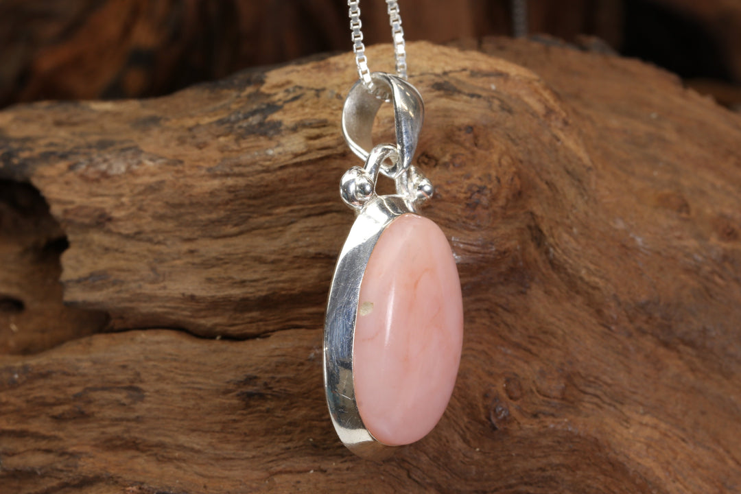 Pink Opal Sterling Silver Pendant DX4971