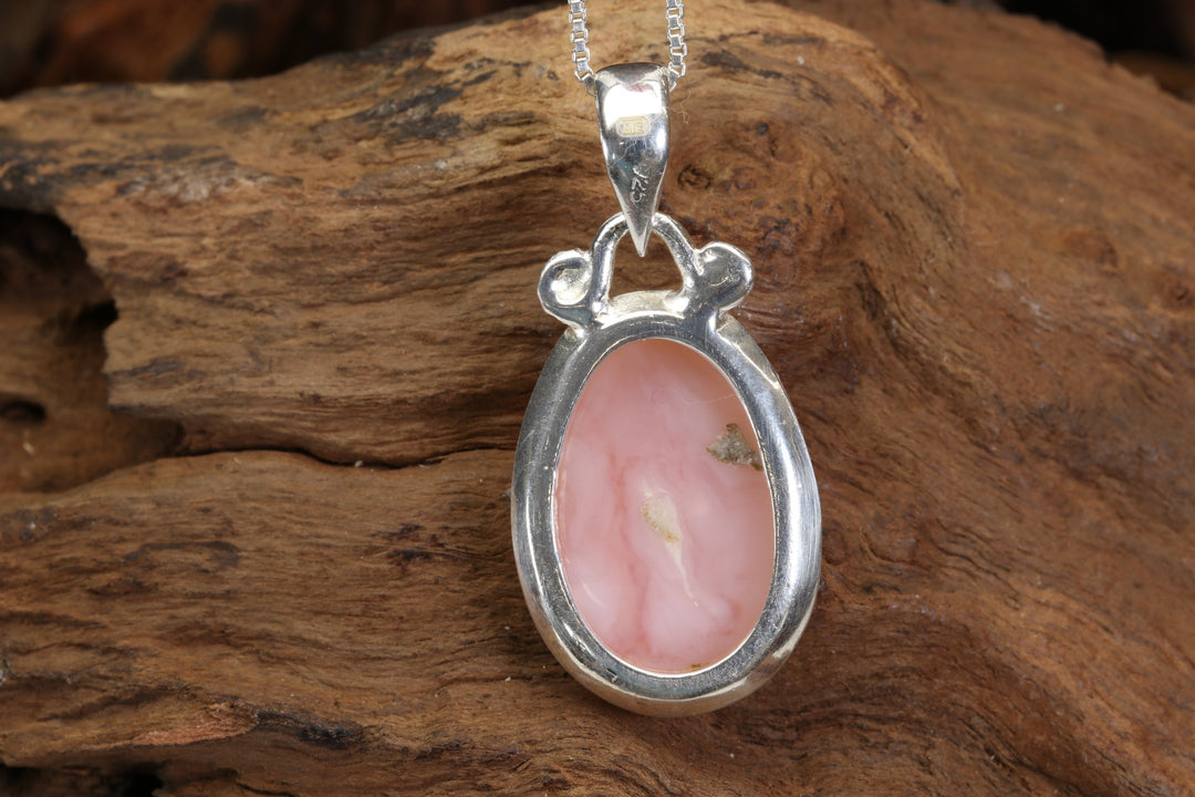 Pink Opal Sterling Silver Pendant DX4971