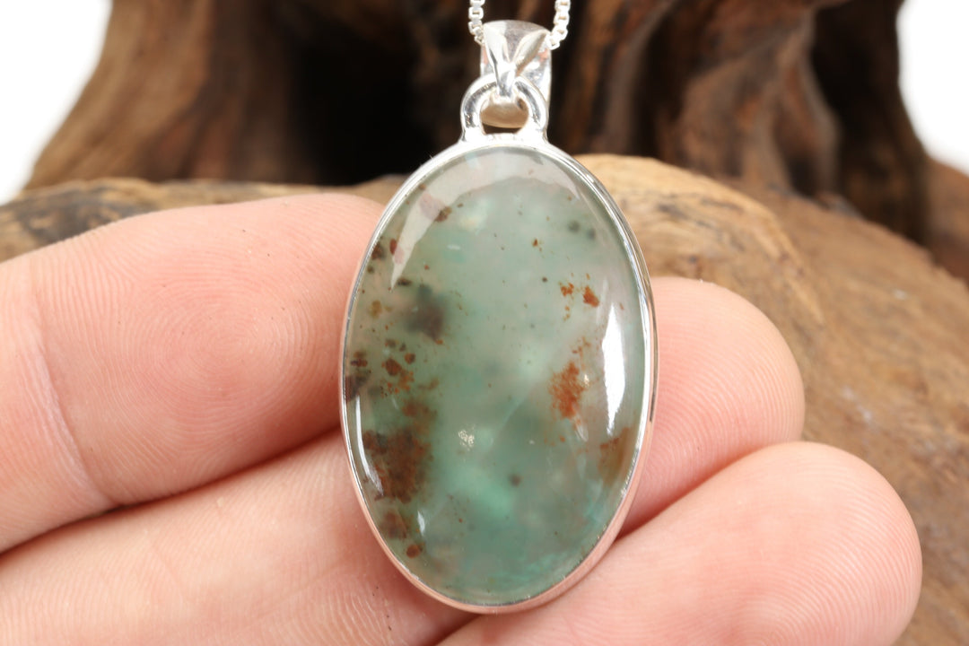 Chrysoprase Sterling Silver Pendant DX4959