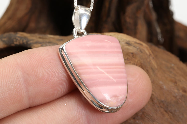 Pink Opal Sterling Silver Pendant DX4970