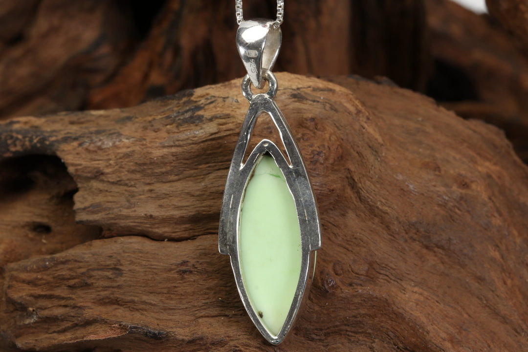 Lemon Chrysoprase Sterling Silver Pendant DX4964