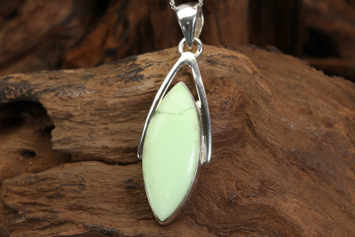 Lemon Chrysoprase Sterling Silver Pendant DX4964