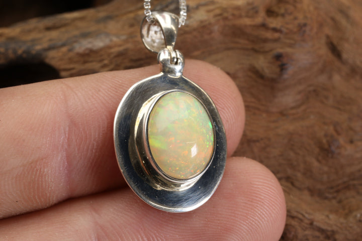 Welo Opal Sterling Silver Pendant DX4953