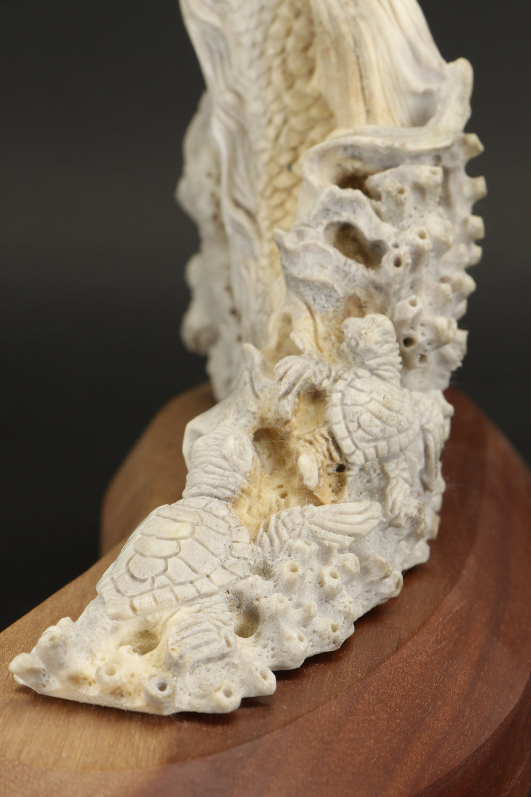 Mermaid Carving from Ethically Sourced Moose Antler TD803