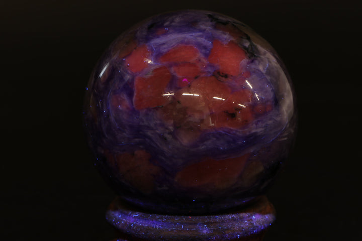 2" Russian Charoite Sphere with Stand DM878