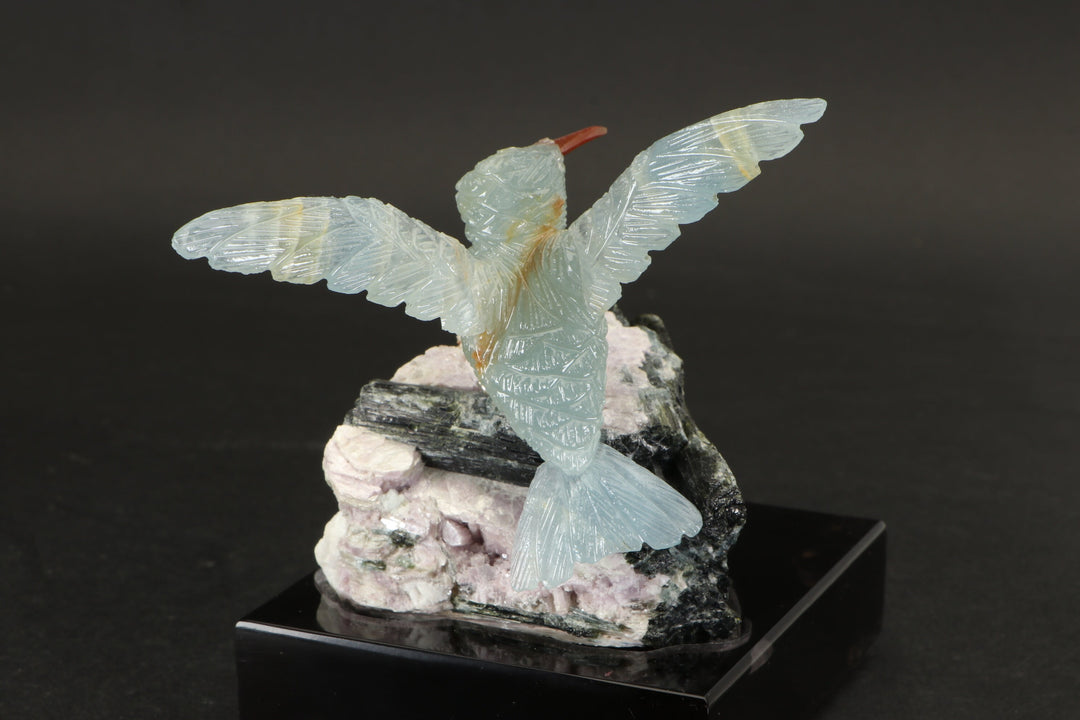 Blue Calcite Hummingbird Carving DS426