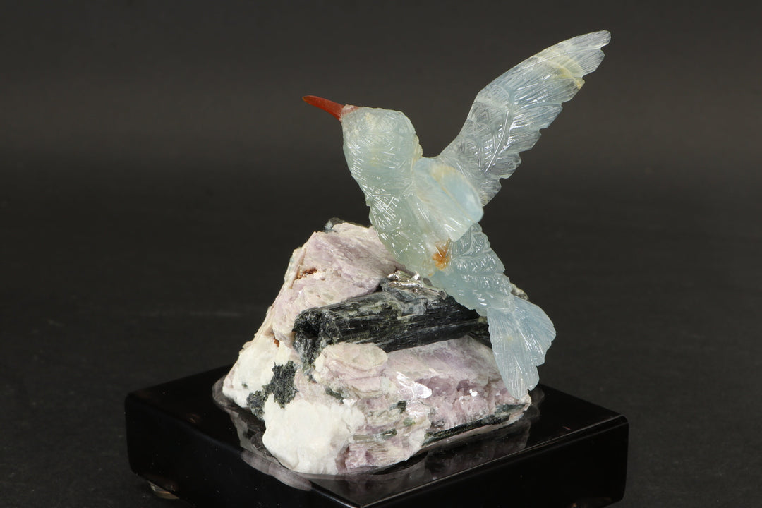 Blue Calcite Hummingbird Carving DS426