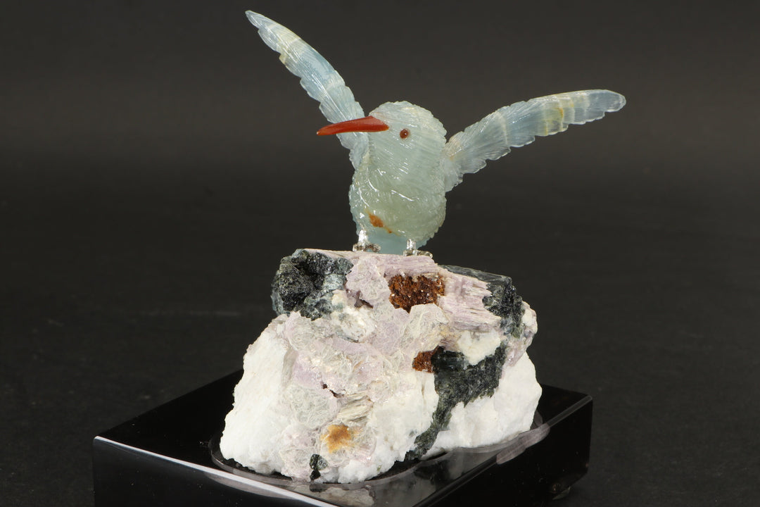 Blue Calcite Hummingbird Carving DS426