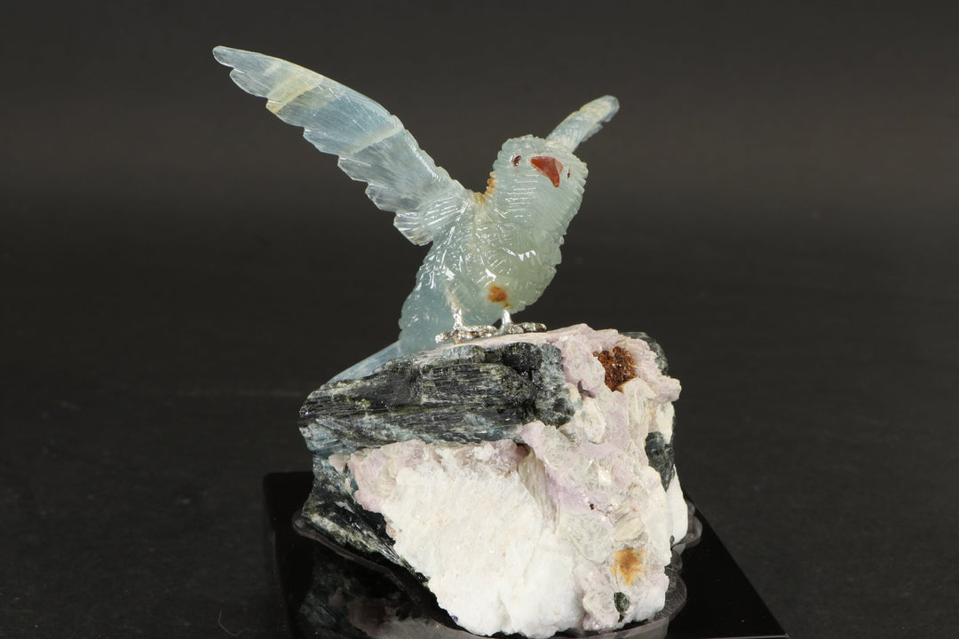 Blue Calcite Hummingbird Carving DS426