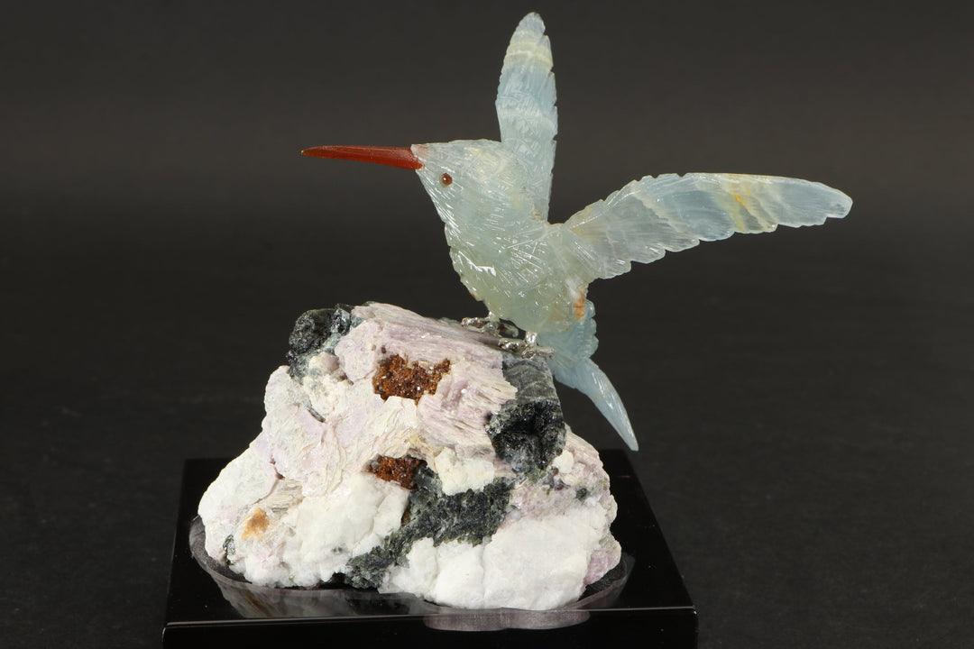 Blue Calcite Hummingbird Carving DS426