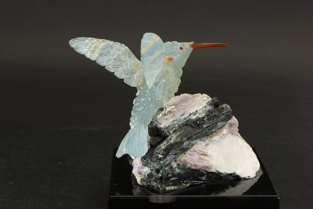 Blue Calcite Hummingbird Carving DS426