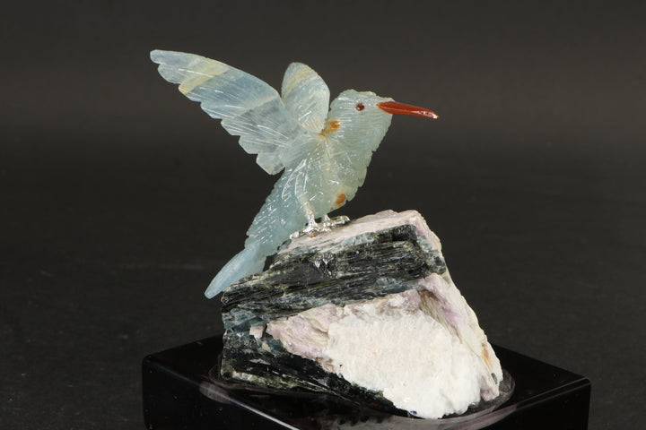 Blue Calcite Hummingbird Carving DS426