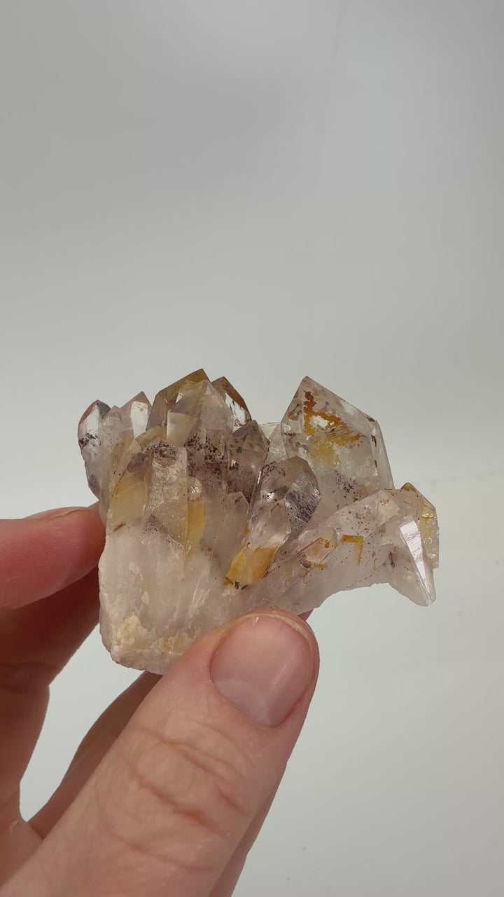 Hematite Phantom Quartz Cluster TD042