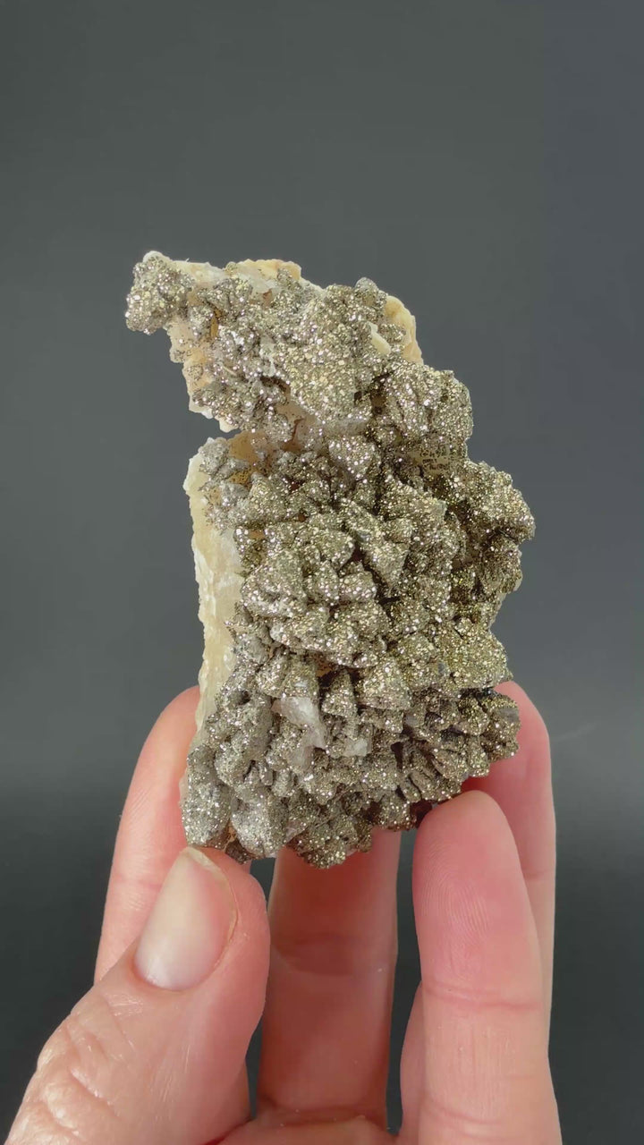 Pyrite on Stilbite from Kazakhstan TF2228