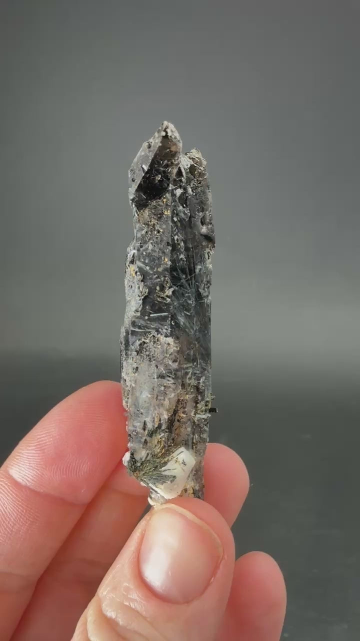 2.5" Smoky Quartz with Aegerine from Malawi TD520