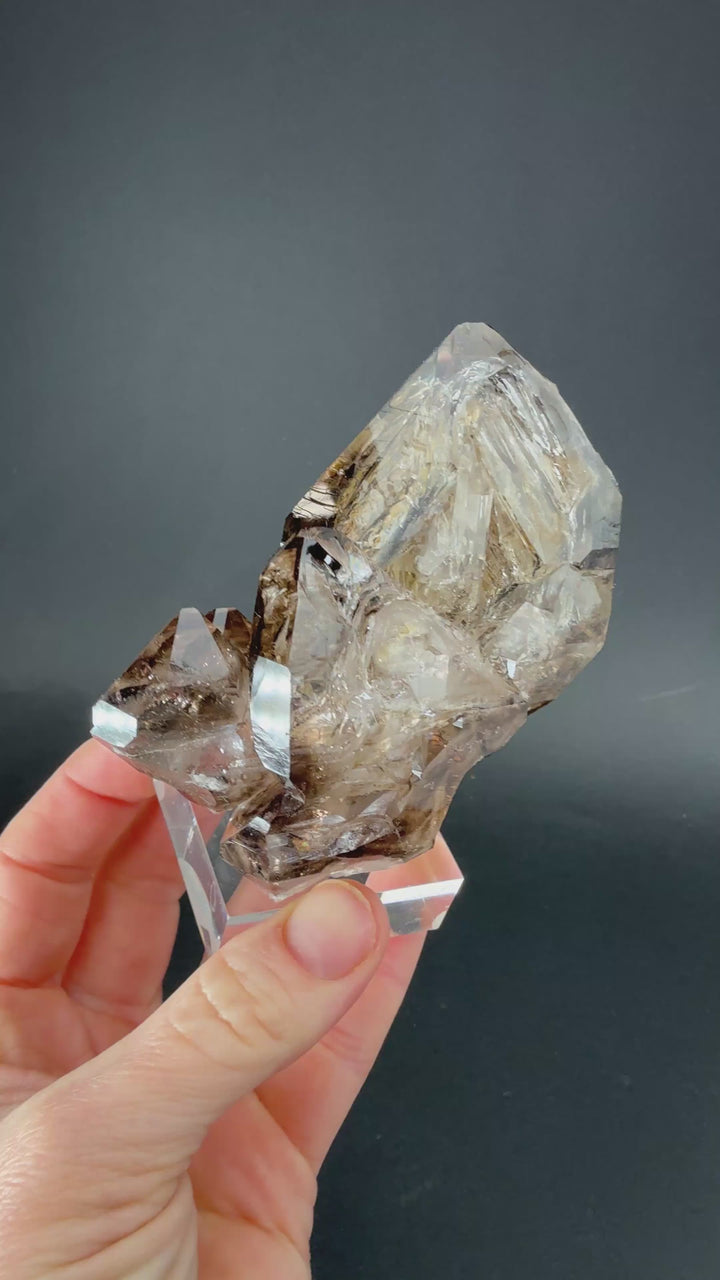 Smoky Skeletal (Elestial) Quartz from Tanzania DX3019