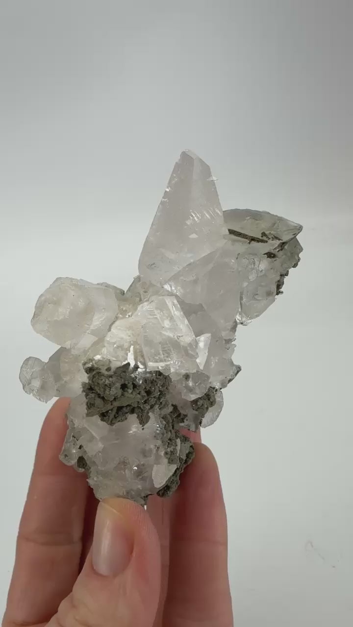 Colorless Scalenohedral Calcite from Russia DS160