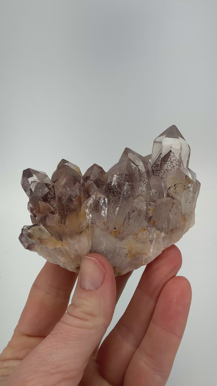 Hematite Phantom Quartz Cluster TD045