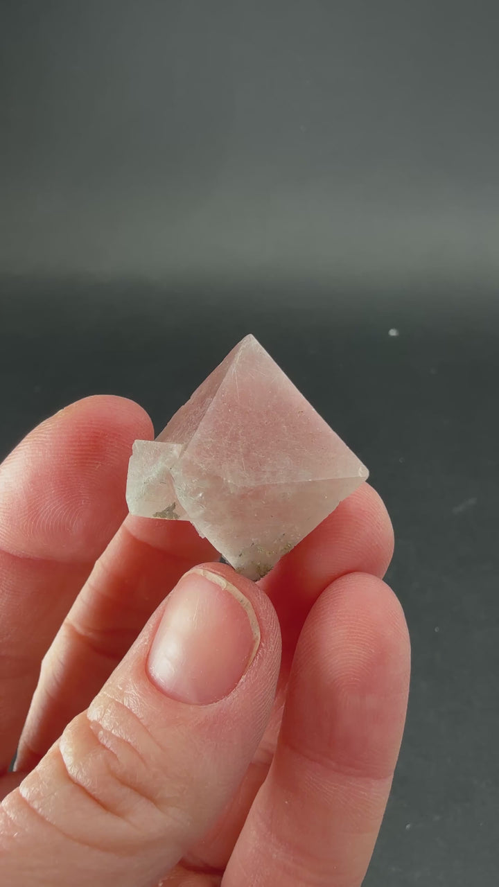 Octahedral Pink Fluorite with Bissolite from Inner Mongolia TD1931