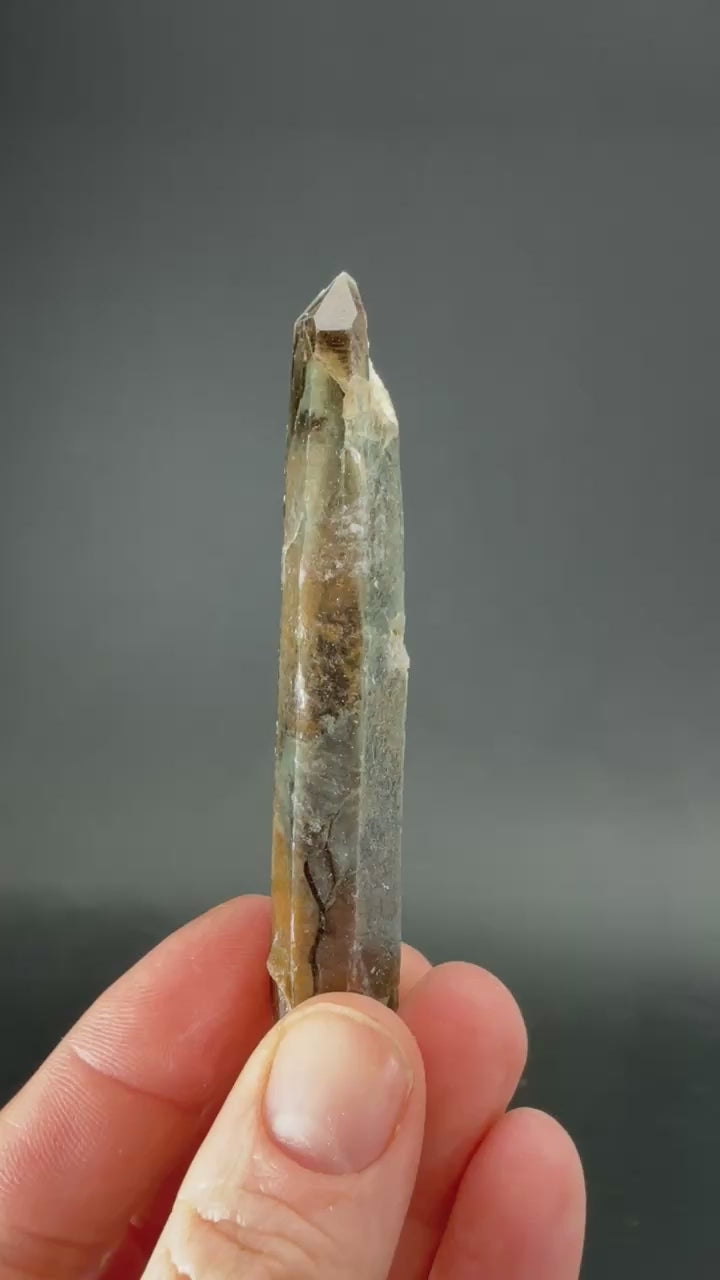 3" Smoky Quartz with Aegerine TD521
