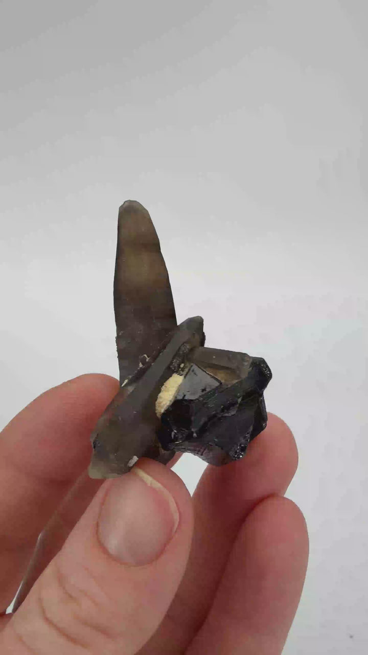 Smoky Quartz on Schorl from Namibia DX3259