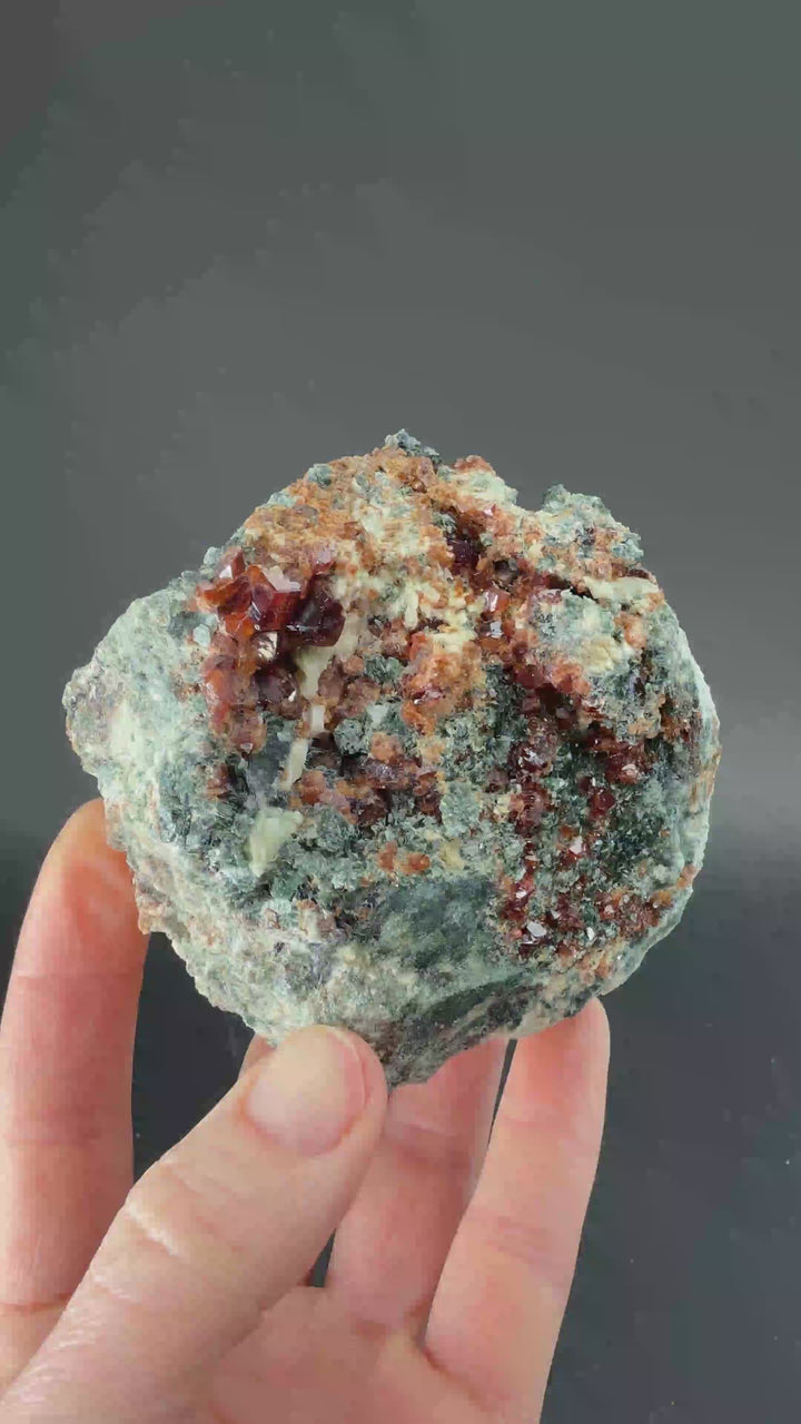 Hessonite Garnet with Clinochlore from Italy TF867