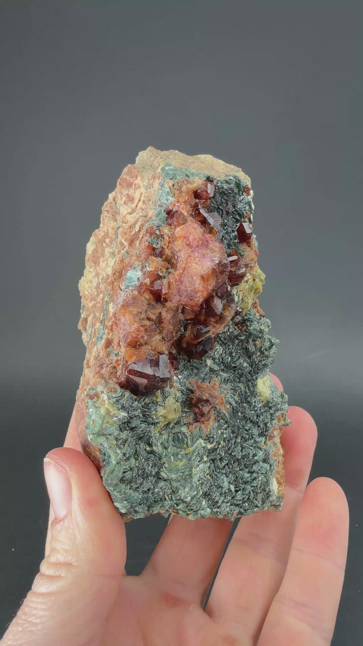 Hessonite Garnet with Clinochlore from Italy TF864