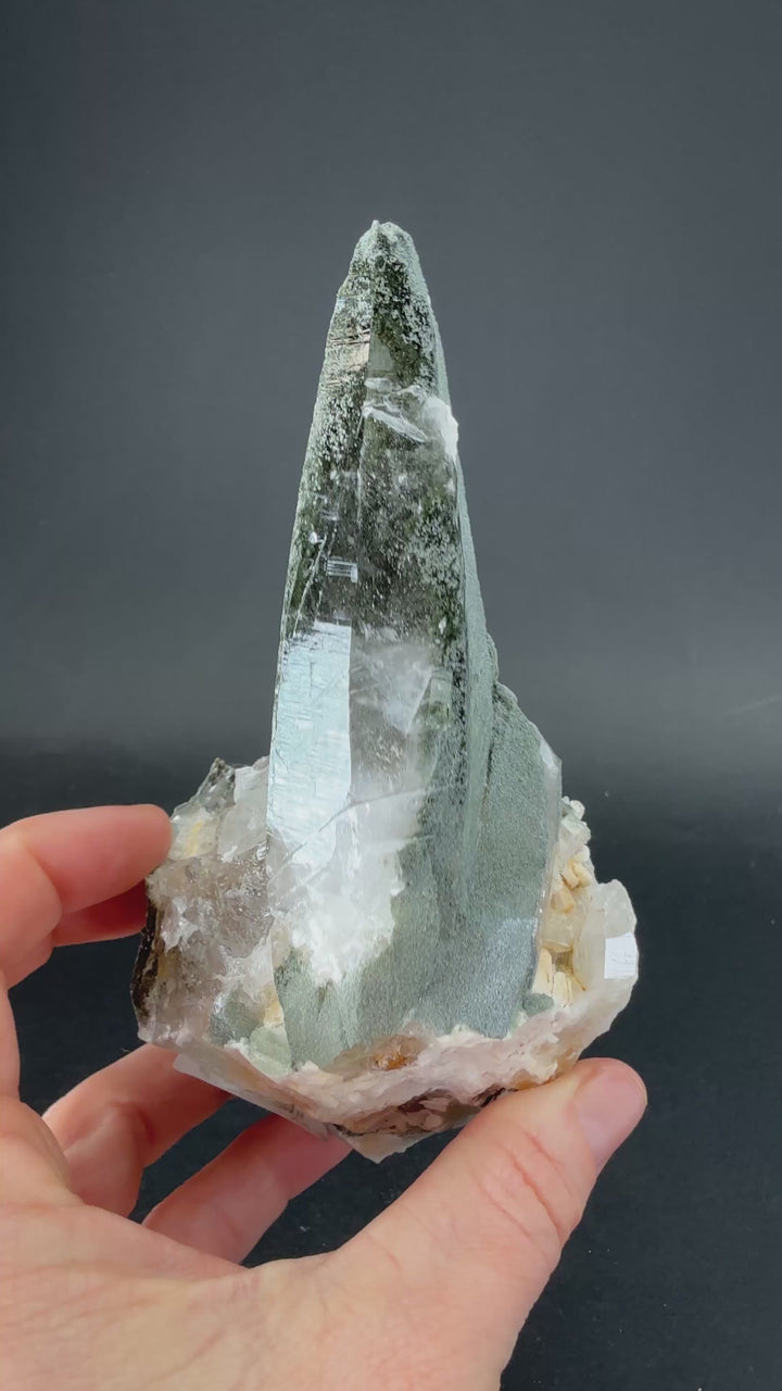 Chlorite Included Quartz from Mt. Ganesh, Nepal TF2159