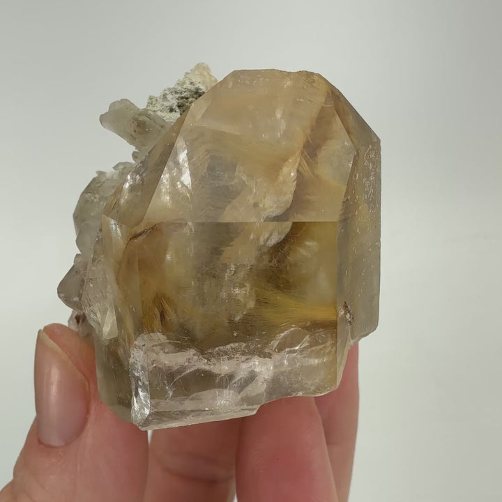 Quartz with Rutile and Brookite from Pakistan DX4617