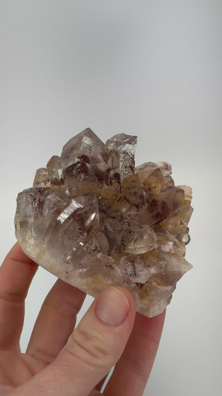 Hematite Phantom Quartz Cluster TD3241