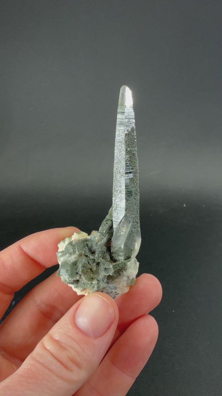 Chlorite Included Quartz from Mt. Ganesh, Nepal TF2163