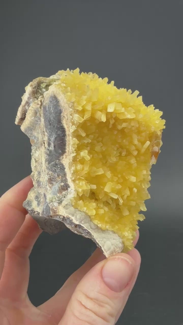 Barite on Calcite from Elk Creek DX472