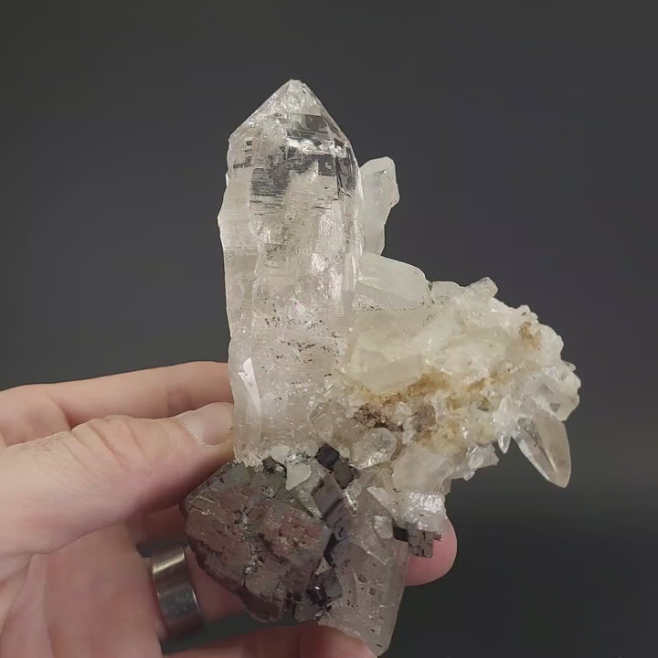 Himalayan Quartz Cluster with Siderite AB1524