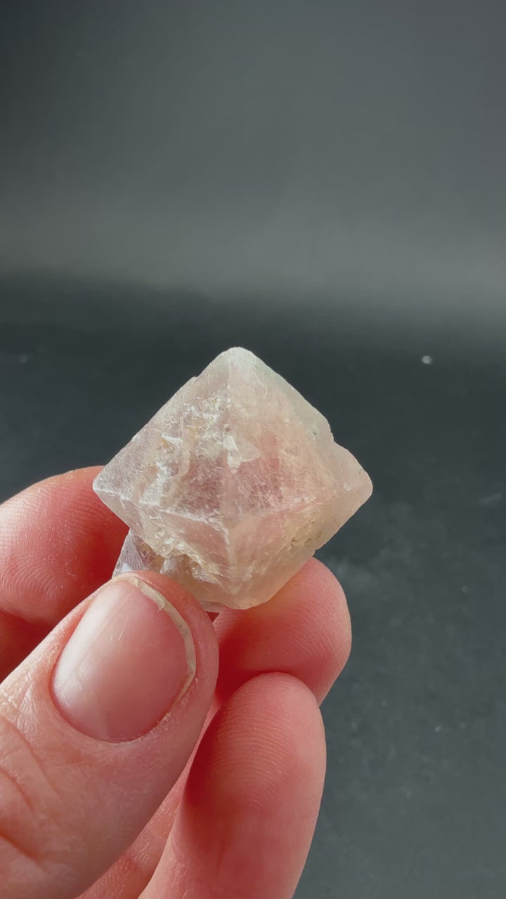 Octahedral Pink Fluorite with Bissolite from Inner Mongolia L213
