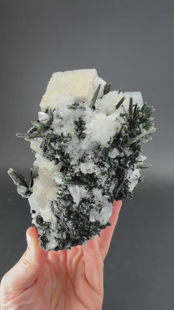 Calcite with Prase Quartz from Dalnegorsk, Russia TD1219