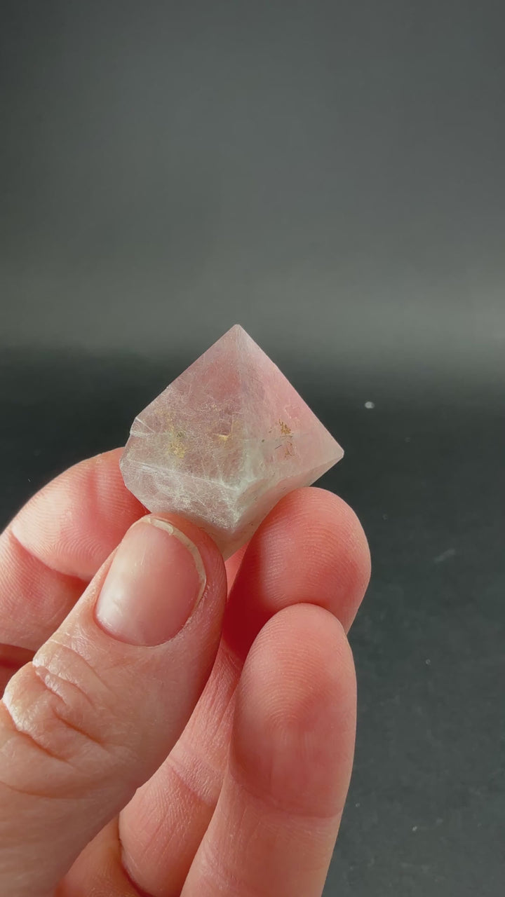 Octahedral Pink Fluorite with Bissolite from Inner Mongolia TD1920
