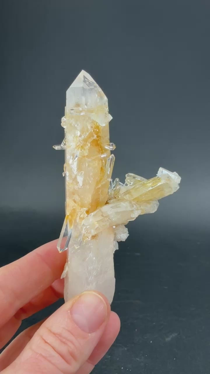 4" Blue Smoke Lemurian Cluster TW487