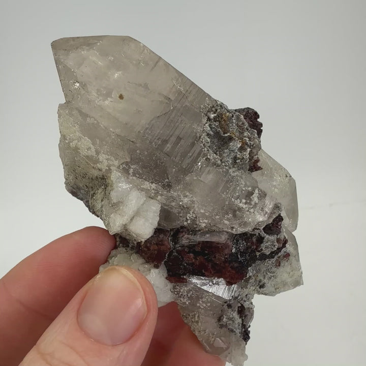 Quartz with Spessartine Garnet from Pakistan DX4614