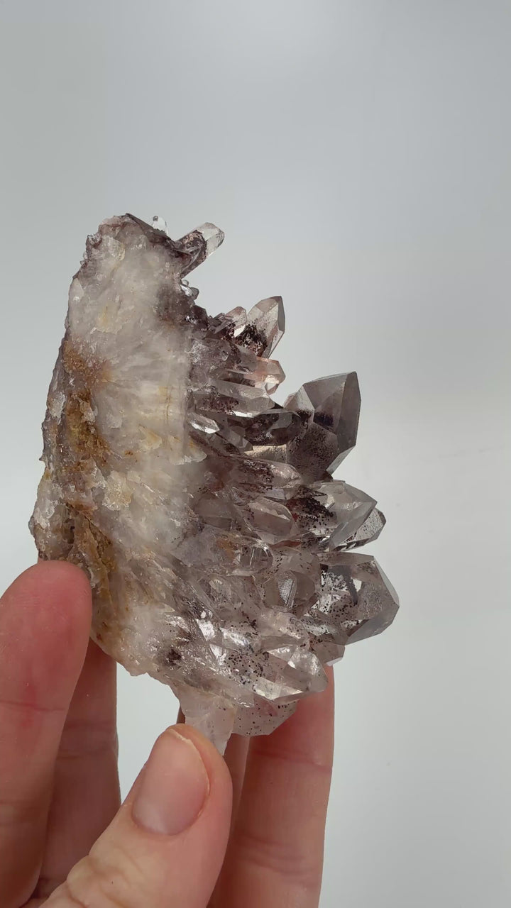 Hematite Phantom Quartz Cluster TD052