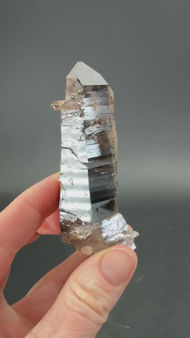 3.5" Smoky Quartz with Aegerine from Malawi TF1299