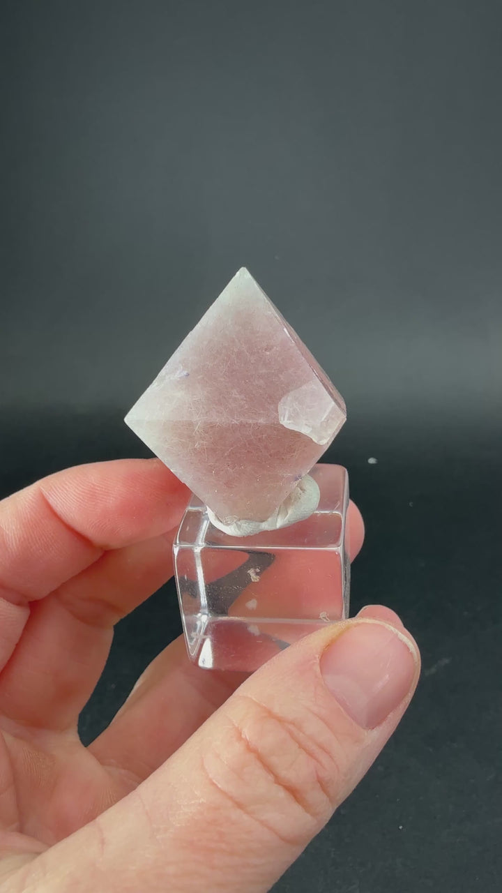 Octahedral Pink Fluorite with Bissolite from Inner Mongolia TD1939