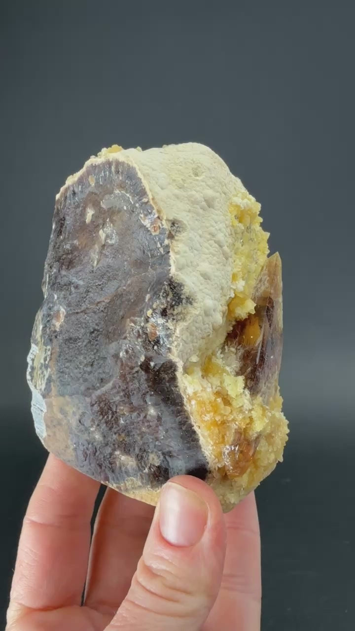 Barite on Calcite from Elk Creek DX476